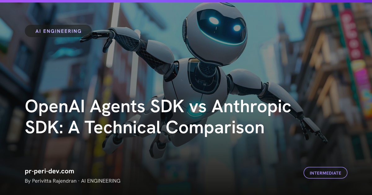 OpenAI Agents SDK vs Anthropic SDK: A Technical Comparison - Perivitta ...